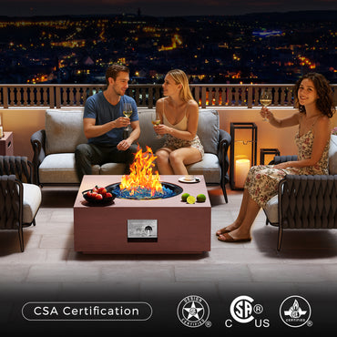 Jocoevol 28-Inch Gas Fire Pit Table — 40,000 BTU Propane Fire Pit
