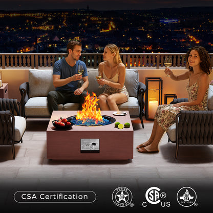 Jocoevol 28-Inch Gas Fire Pit Table — 40,000 BTU Propane Fire Pit