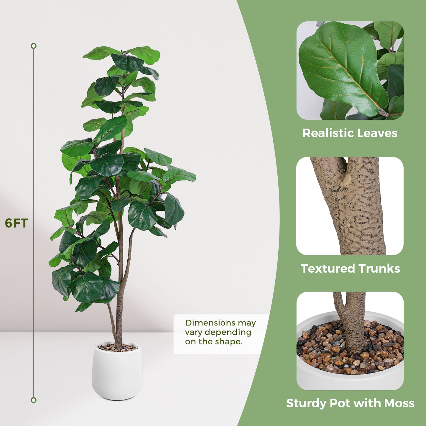 Jocoevol Artificial Fiddle Leaf Tree