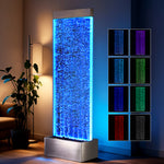 Jocoevol Bubble Wall Waterfall Fountain - Acrylic Indoor Floor Standing Water Wall