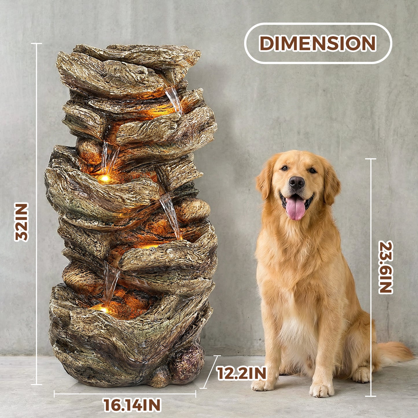 Jocoevol Outdoor Water Fountain