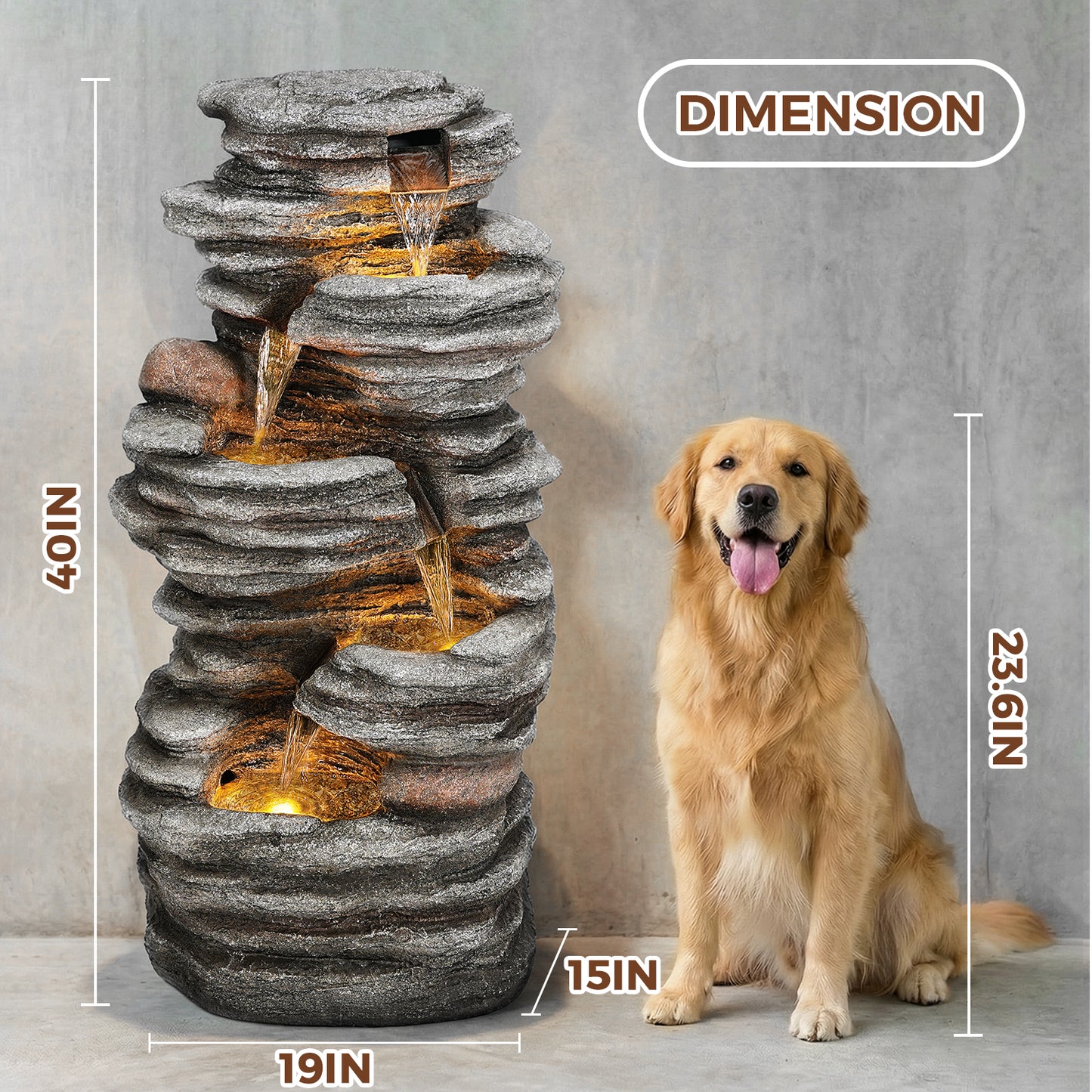 Jocoevol Outdoor Water Fountain