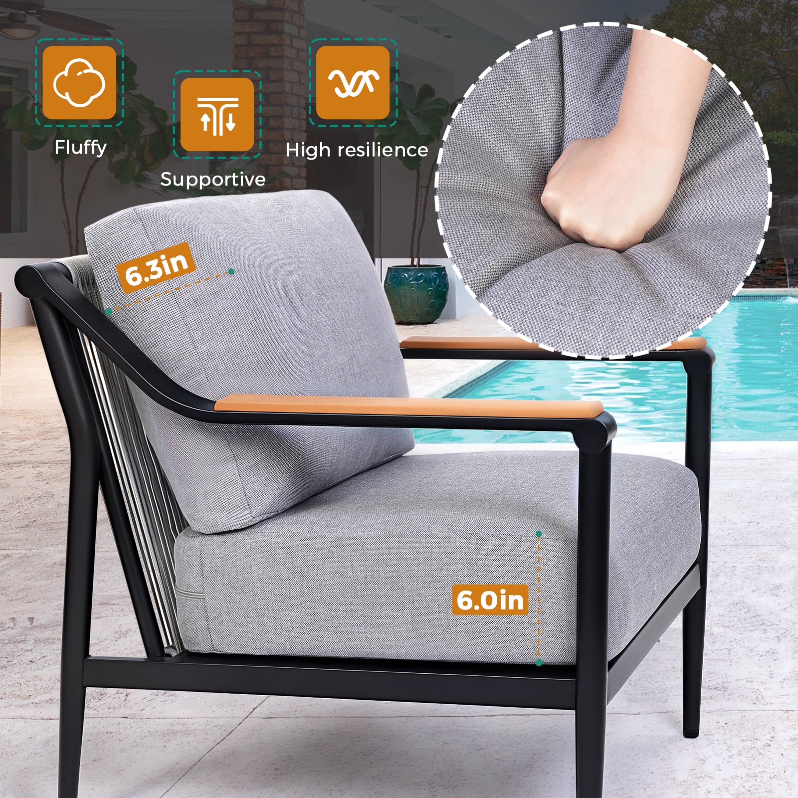 Jocoevol Outdoor Patio Sofa Conversation Set.
