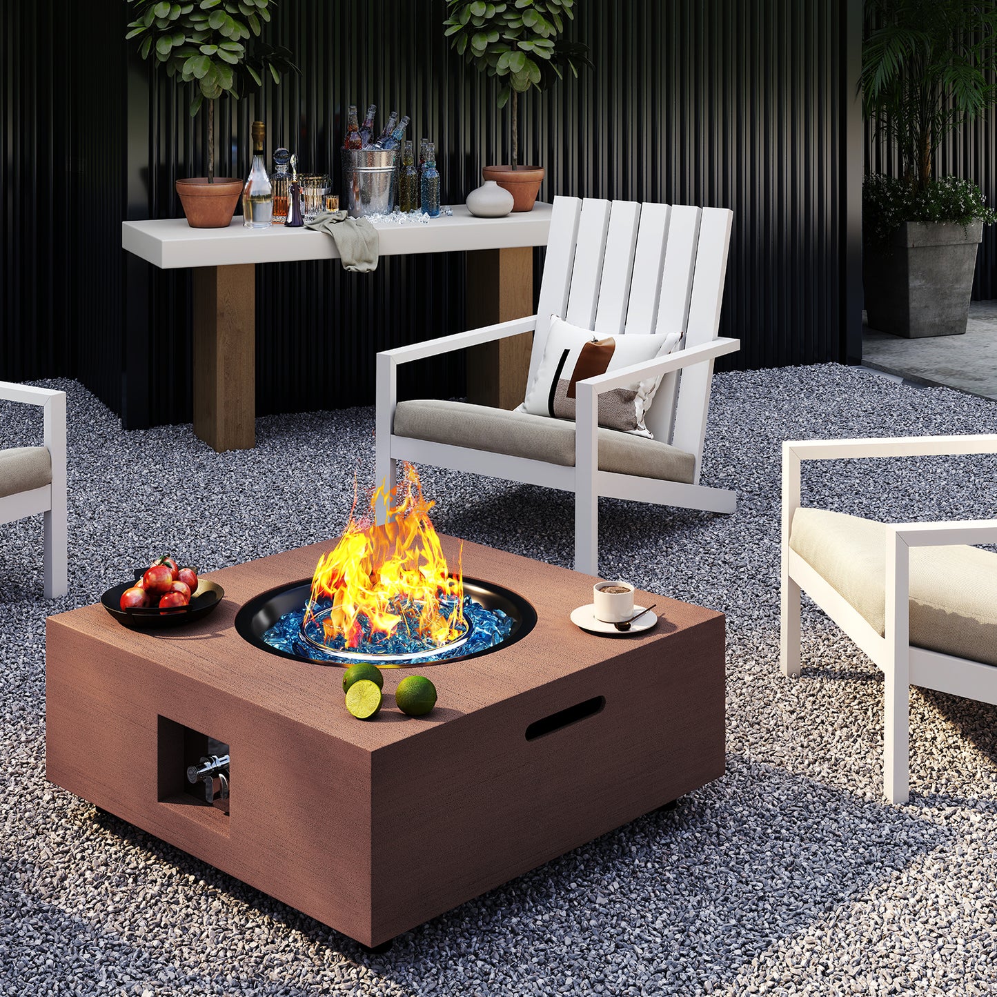 Jocoevol 28-Inch Gas Fire Pit Table — 40,000 BTU Propane Fire Pit