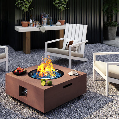 Jocoevol 28-Inch Gas Fire Pit Table — 40,000 BTU Propane Fire Pit