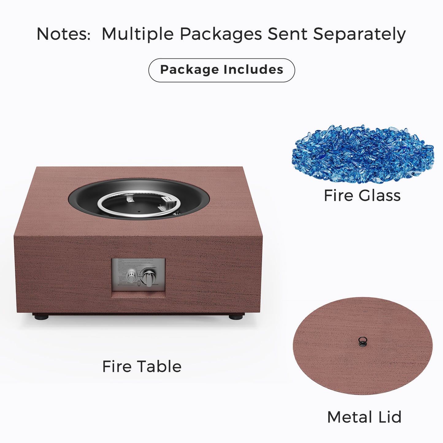 Jocoevol 28-Inch Gas Fire Pit Table — 40,000 BTU Propane Fire Pit