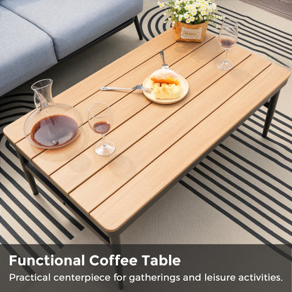 Jocoevol 4-Piece Outdoor Sofa Set - Four Seaters with Coffee Table