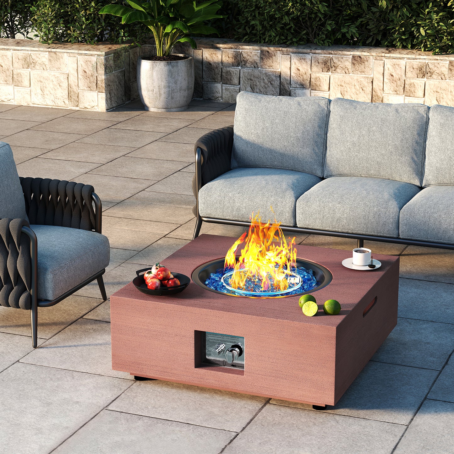 Jocoevol 28-Inch Gas Fire Pit Table — 40,000 BTU Propane Fire Pit