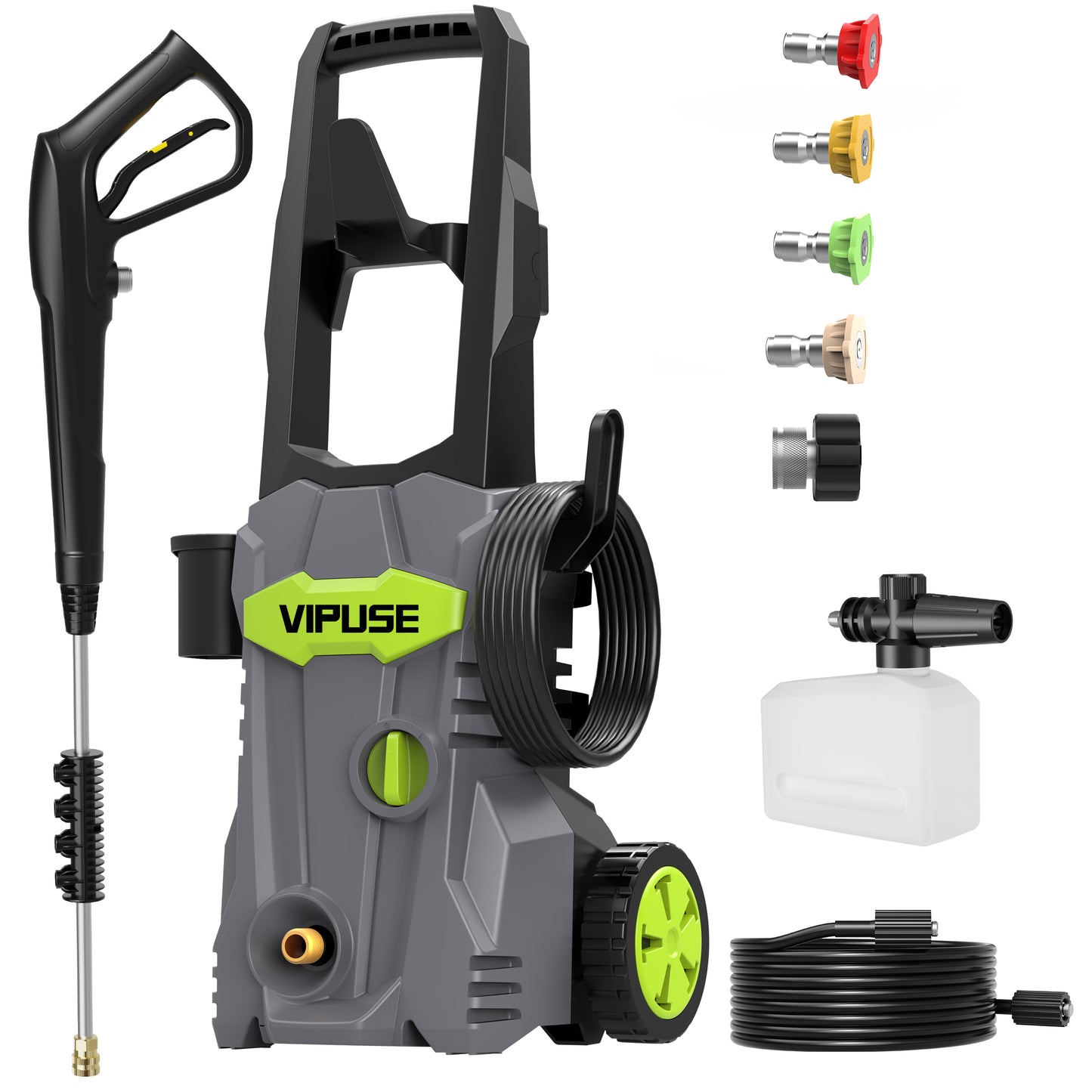 Vipuse Electric Pressure Washer - Clean Tool for Cars/Fences/Patios/Floor