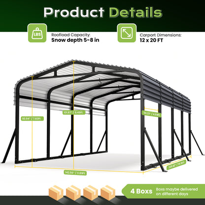 Jocoevol Heavy Duty Metal Carport