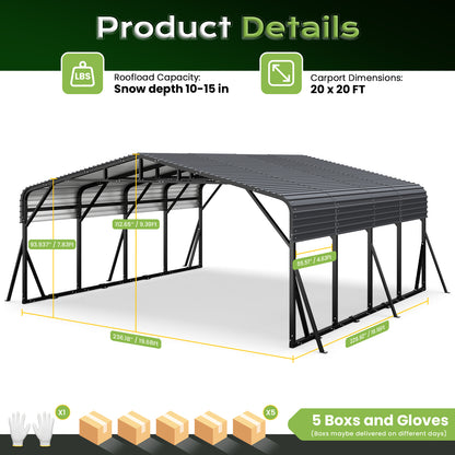 Jocoevol Heavy Duty Metal Carport