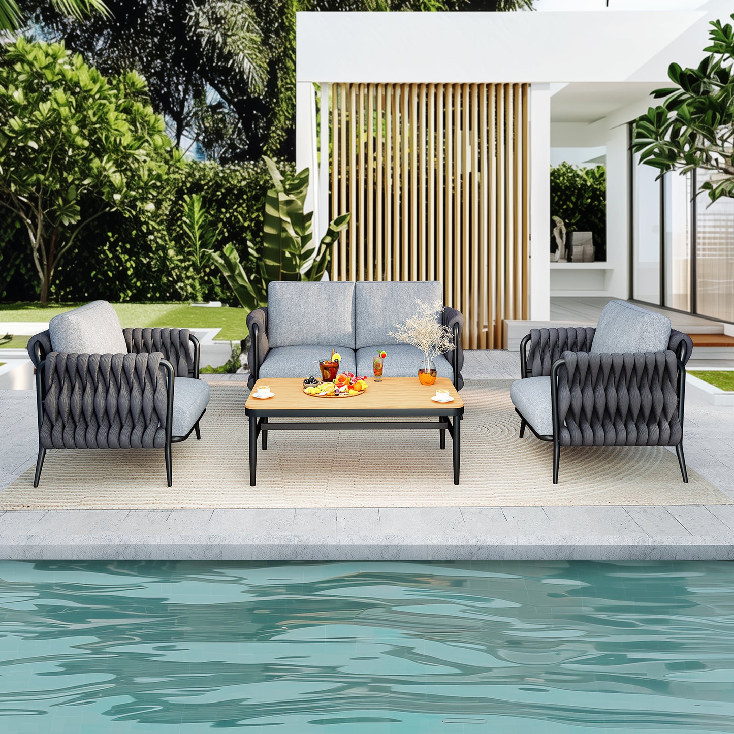 Jocoevol 5-Piece Outdoor Patio Sofa Set