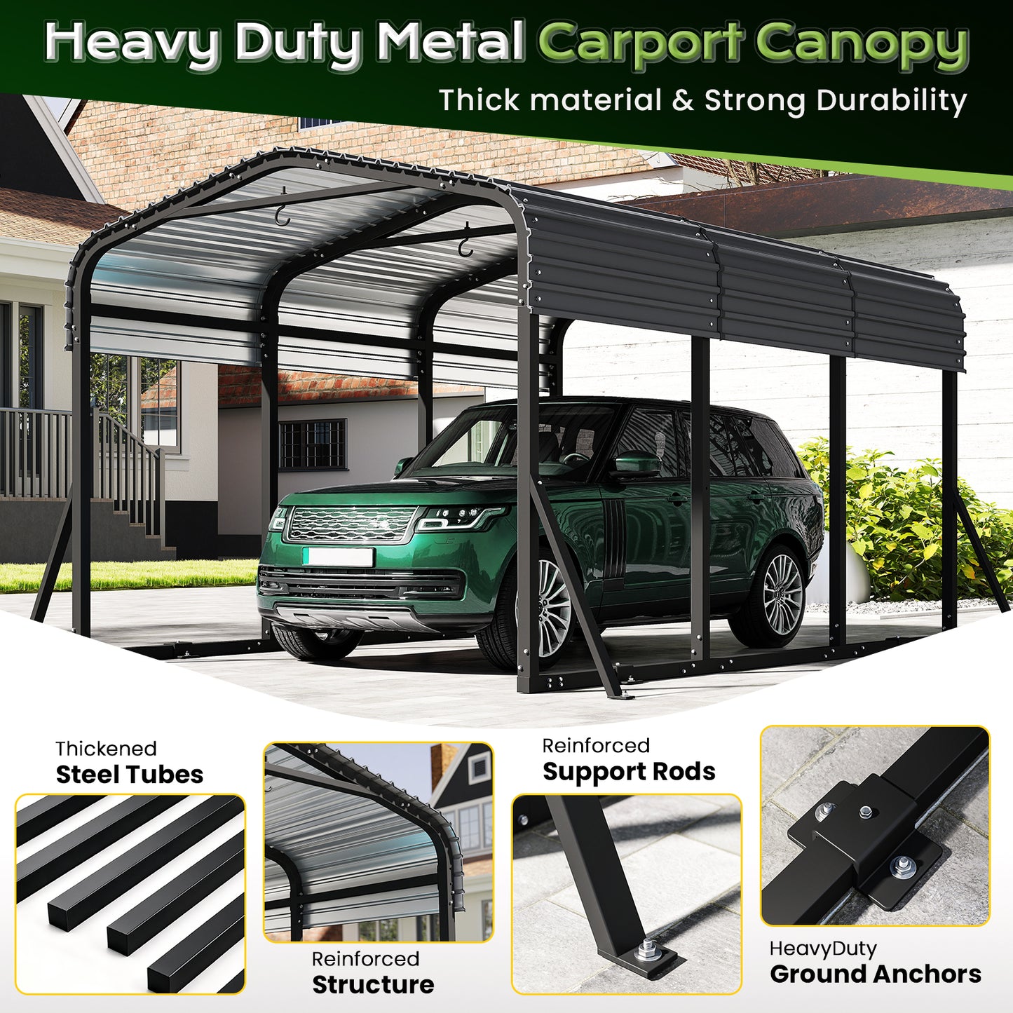 Jocoevol Heavy Duty Metal Carport