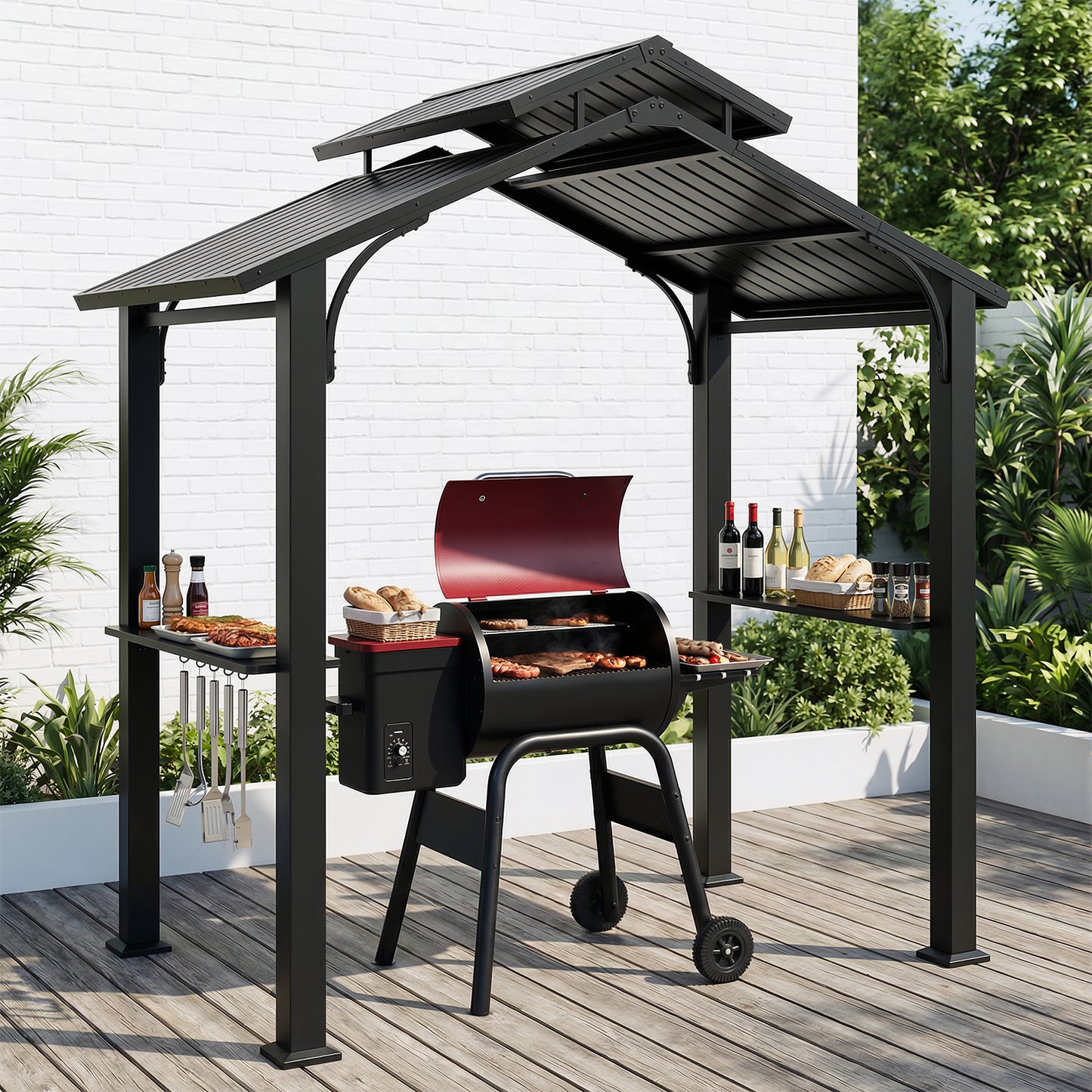 Jocoveol 8 x 5 ft. Hardtop Outdoor BBQ Gazebo