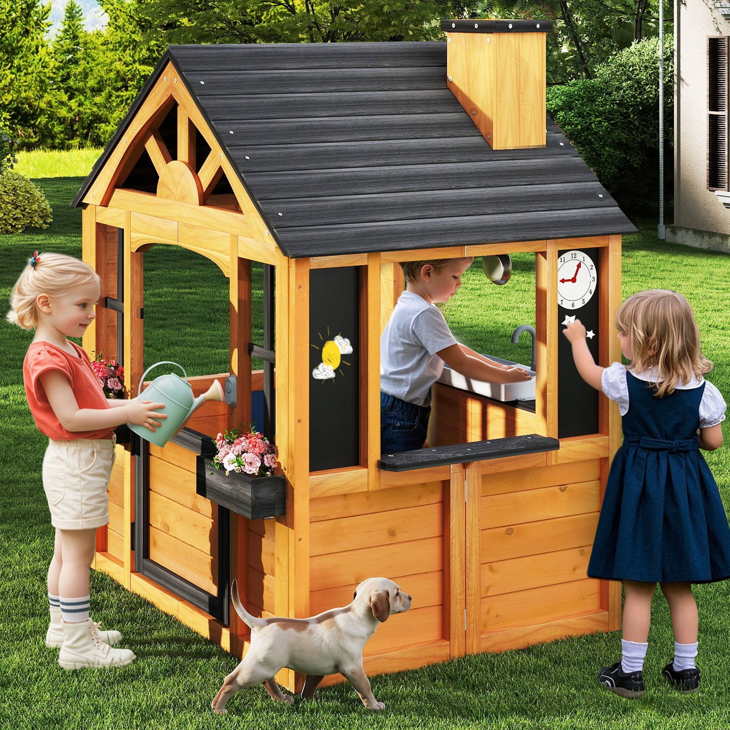 Jocoevol Kids Outdoor Playhouse