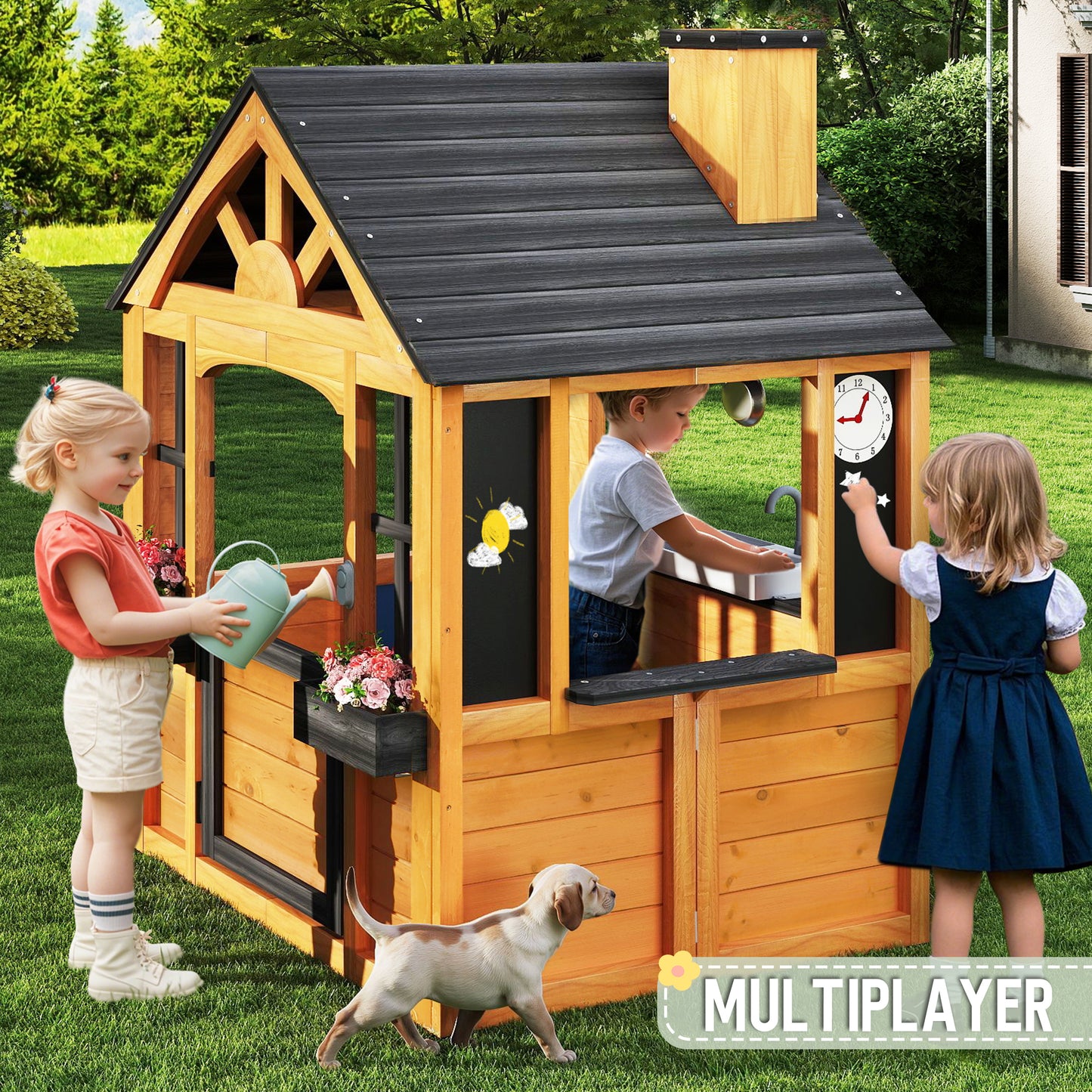 Jocoevol Kids Outdoor Playhouse