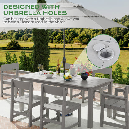 Jocoevol 7-Piece Outdoor Terrace Dining Table and Chair Set