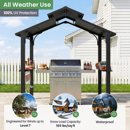 Jocoveol 8 x 5 ft. Hardtop Outdoor BBQ Gazebo
