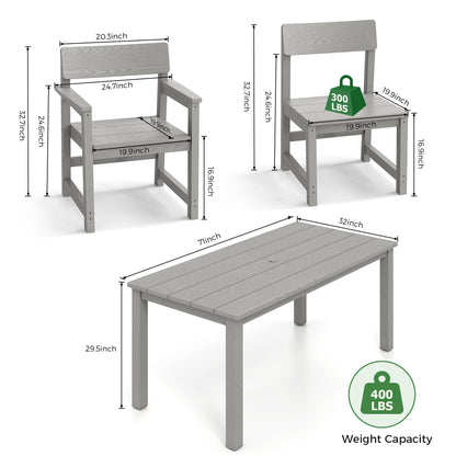 Jocoevol 7-Piece Outdoor Terrace Dining Table and Chair Set