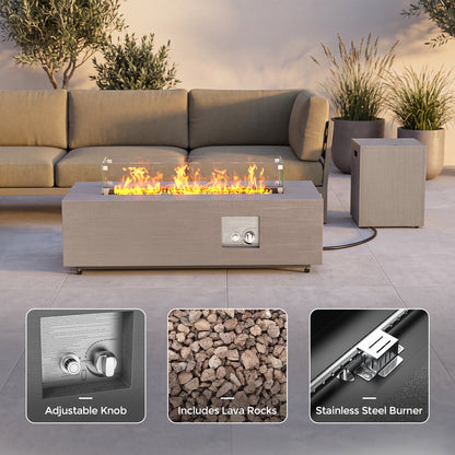Jocoevol 42-Inch Propane Fire Pit Table, 50,000 BTU for Patio