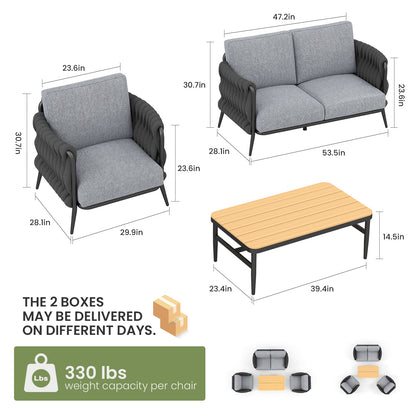 Jocoevol 5-Piece Outdoor Patio Sofa Set