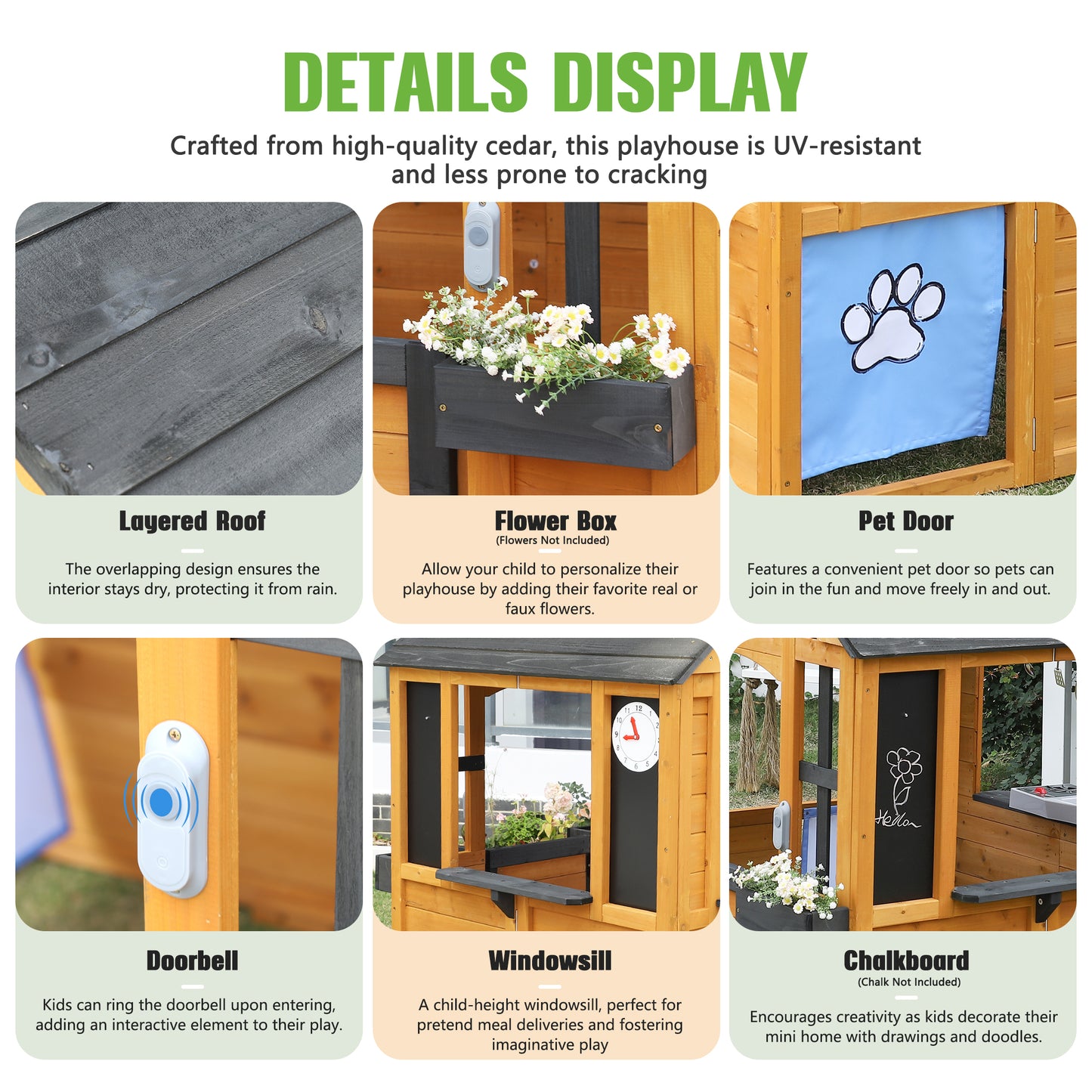 Jocoevol Kids Outdoor Playhouse