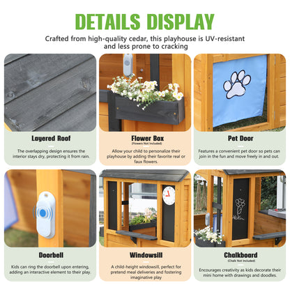 Jocoevol Kids Outdoor Playhouse