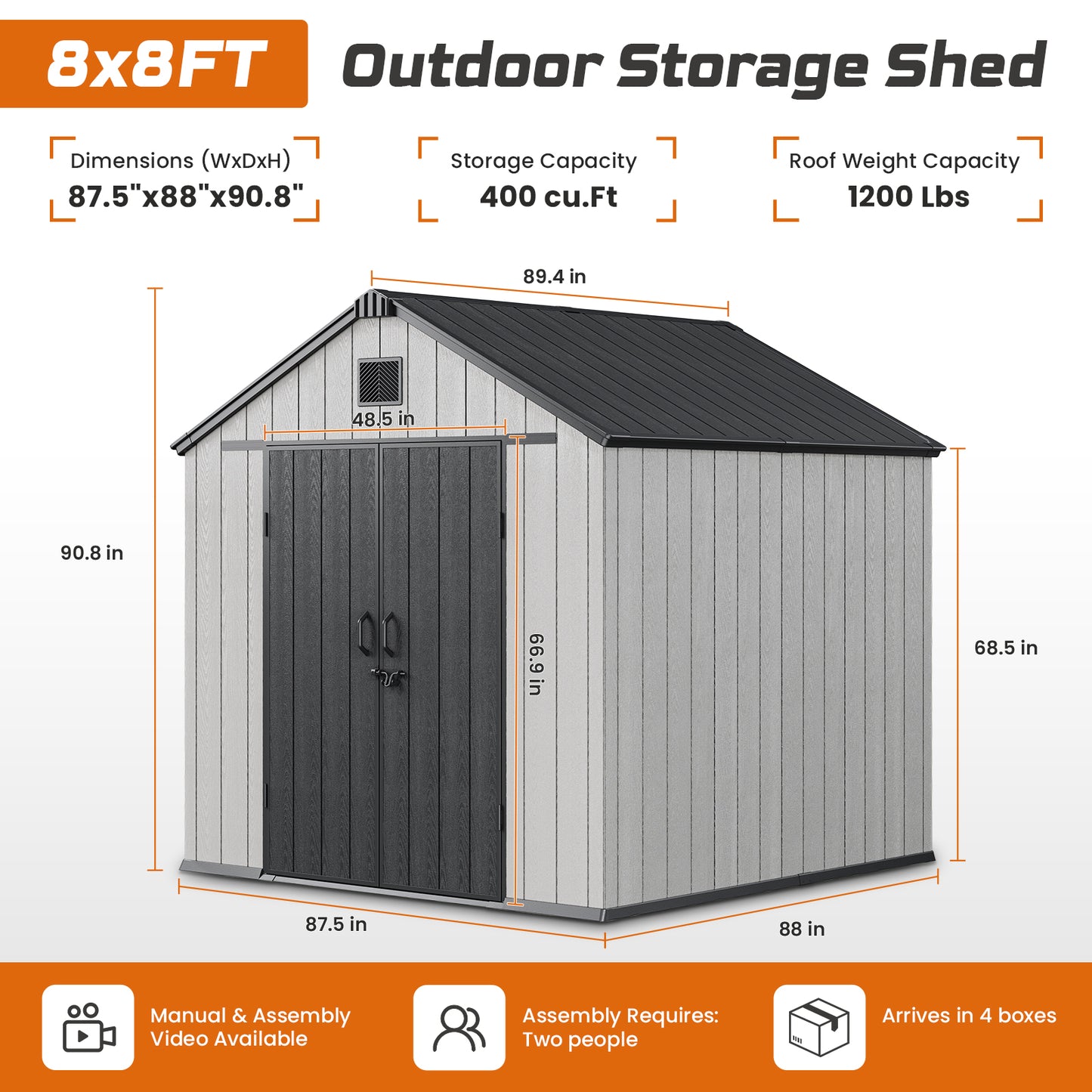 Jocoevol Outdoor Storage Shed