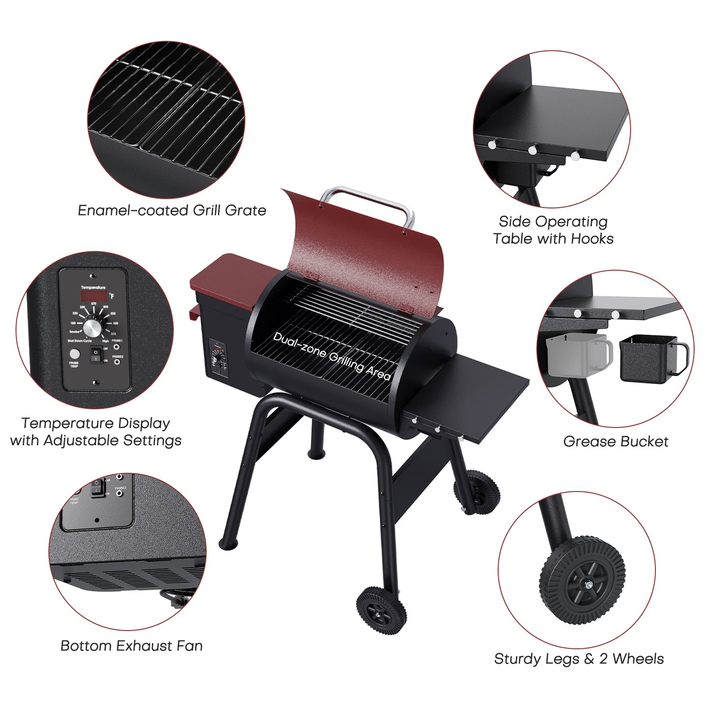 Jocoevol Wood Pellet Grill Smoker