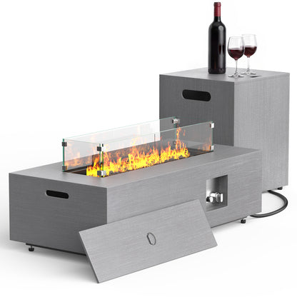 Jocoevol 42-Inch Propane Fire Pit Table, 50,000 BTU for Patio