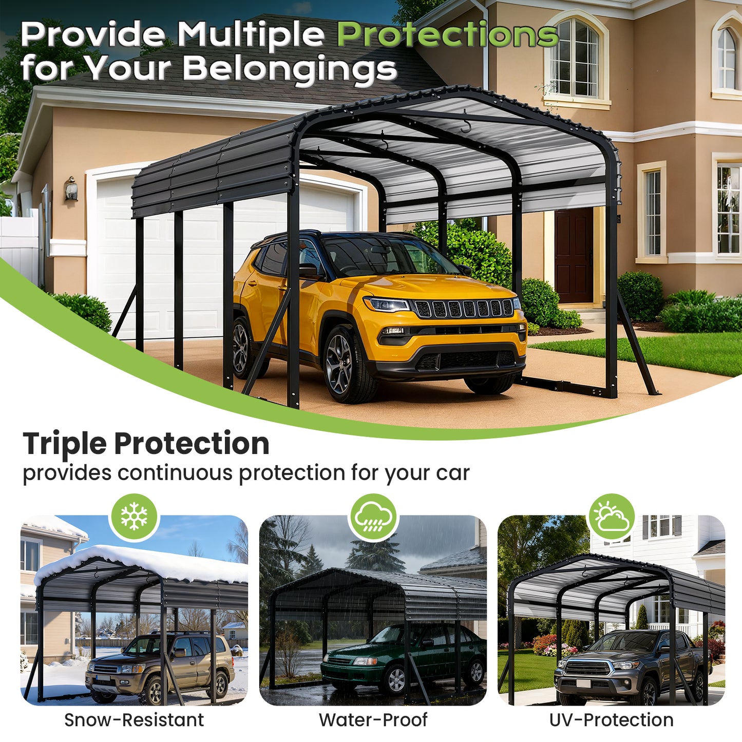 Jocoevol Heavy Duty Metal Carport