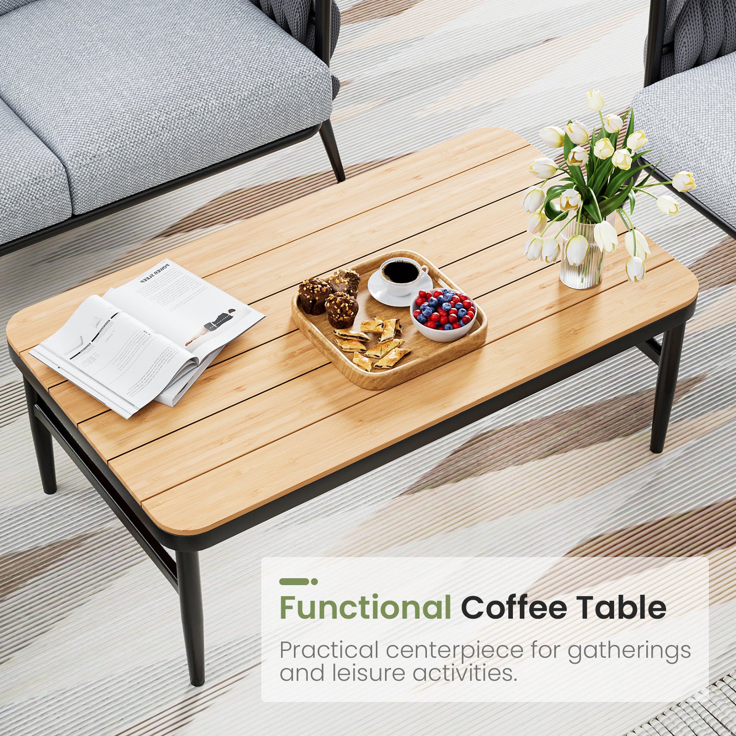 Jocoevol 5-Piece Outdoor Patio Sofa Set