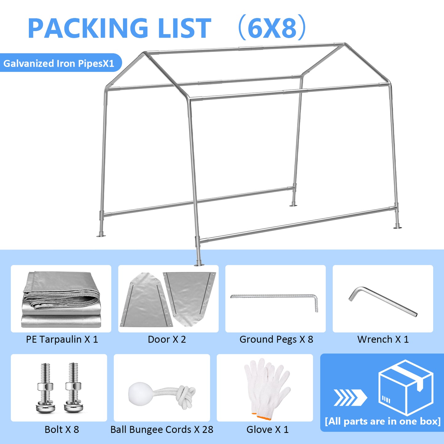 Jocoevol Carport Heavy Duty Tent with Roll-up Windows