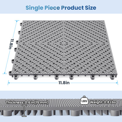 Jocoevol Non-slip, Waterproof, Soft PVC Floor Tiles