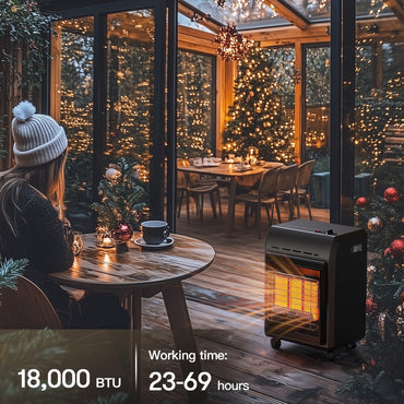Jocoevol Portable Outdoor Propane Heater — 6,000 to 18,000 BTU Gas Heater
