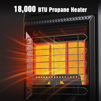 Jocoevol Portable Outdoor Propane Heater — 6,000 to 18,000 BTU Gas Heater