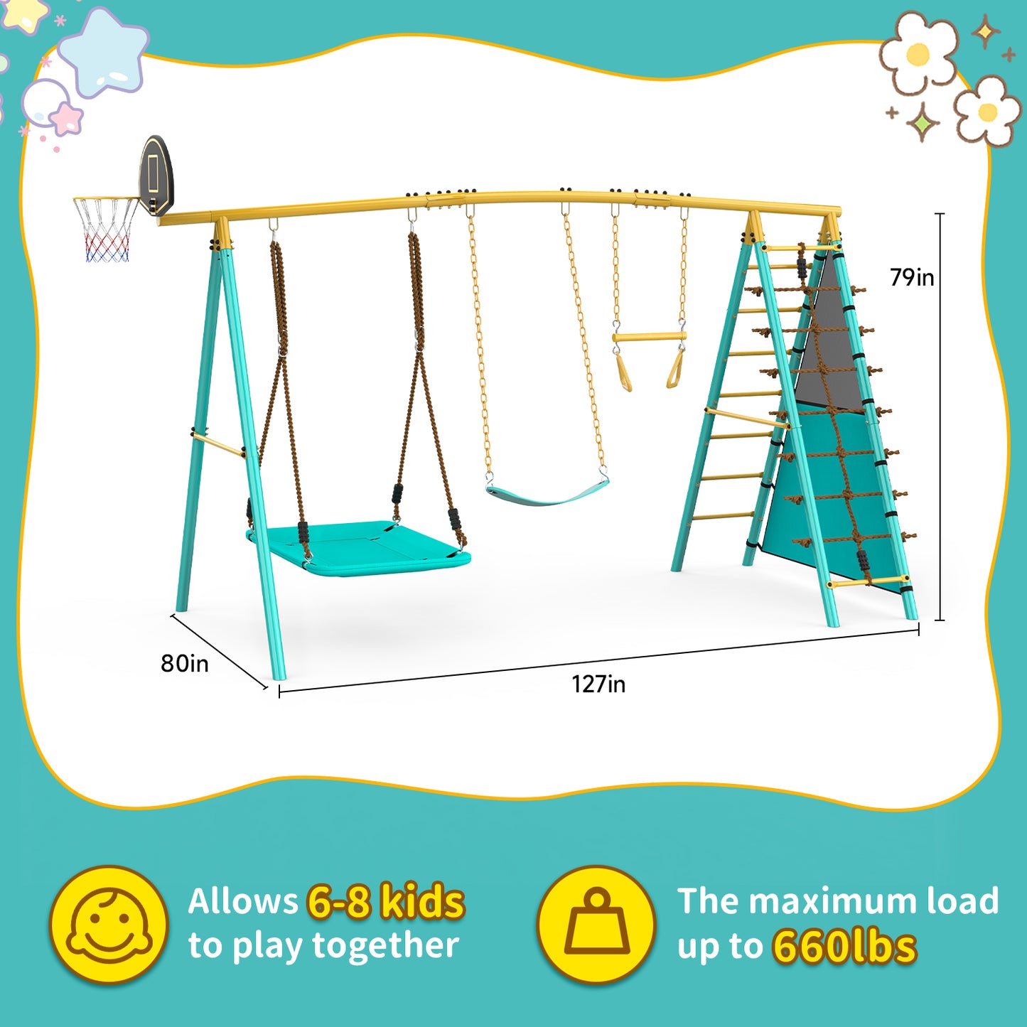 Jocoevol Backyard Swing Set